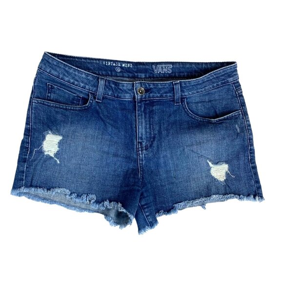 Vans Vintage Mini Denim Jean Shorts Size 13 - Picture 1 of 6